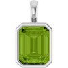 Sterling Silver Natural Peridot Pendant