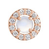 14K Rose Cabochon Natural Rainbow Moonstone & .06 CTW Natural Diamond Halo-Style Pendant