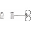 14K White 1/8 CTW Lab-Grown Diamond Channel-Set Earrings