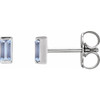 14 Karat White Gold Natural Tanzanite Earrings