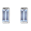 14 Karat White Gold Natural Tanzanite Earrings