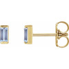 14K Yellow Natural Tanzanite Earrings