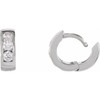Platinum 1/5 CTW Natural Diamond 10 mm Hinged Hoop Earrings