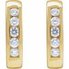 14 Karat Yellow Gold 1/3 CTW Natural Diamond 14 mm Hinged Hoop Earrings