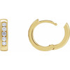 14 Karat Yellow Gold 1/3 CTW Natural Diamond 14 mm Hinged Hoop Earrings