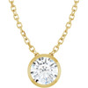 14 Karat Yellow Gold Natural Diamond Bezel to Set Necklace 1/2 CT, 16-18 Inch - $2,495