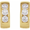 14K Yellow 1/3 CTW Lab-Grown Diamond 10 mm Hinged Hoop Earrings