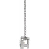 14 Karat White Gold Lab Grown Diamond Bezel to Set Necklace 1/4 CT, 16-18 Inch - $914
