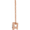14 Karat Rose Gold Lab Grown Diamond Bezel to Set Necklace 1/4 CT, 16-18 Inch - $861