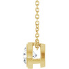 14 Karat Yellow Gold Lab Grown Diamond Bezel to Set Necklace 3/8 CT, 16-18 Inch, 5.2mm - $953