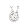 14 Karat White Gold Lab Grown Diamond Bezel to Set Necklace 1/10 CT, 16-18 Inch, 3mm - $794