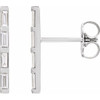 14K White 1/6 CTW Natural Diamond Bar Earrings
