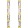 14K Yellow 1/6 CTW Natural Diamond Bar Earrings
