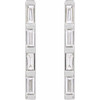 Platinum 1/6 CTW Natural Diamond Bar Earrings
