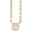 14 Karat Yellow Gold Natural Diamond Necklace 1/6 CT, 16-18 Inch - $1,045