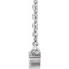 Sterling Silver Natural Diamond Necklace 1/5 CT, 16-18 Inch, 4mm, 5.8x5.3mm - $607