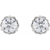 14K White 1/3 CTW Natural Diamond Vintage-Inspired Earrings