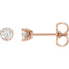 14K Rose 1/5 CTW Lab-Grown Diamond Vintage-Inspired Earrings