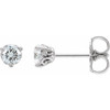 14K White 1/3 CT Lab-Grown Diamond Scroll Earrings