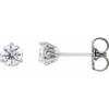 14K White 1/2 CT Lab-Grown Diamond Scroll Earrings