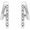 Platinum .05 CTW Natural Diamond Hoop Earrings
