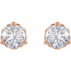14K Rose 1/2 CTW Lab-Grown Diamond Fleur-de-Lis Earrings