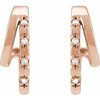 14K Rose .05 CTW Natural Diamond Hoop Earrings