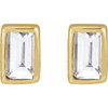 14K Yellow .04 CT Lab-Grown Diamond Press Fit Back Stud Earring