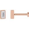 14 Karat Rose Gold 1/10 CT Lab-Grown Diamond Press Fit Back Stud Earring