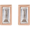 14K Rose .07 CT Lab-Grown Diamond Press Fit Back Stud Earring