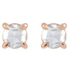 14K Rose 1/8 CT Rose-Cut Natural Diamond Press Fit Back Stud Earring