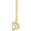 14 Karat Yellow Gold Natural Diamond Solitaire Necklace 1/5 CTW, 16-18 Inch - $1,201