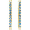 14K Yellow Natural London Blue Topaz 20 mm Hoop Earrings