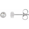 14K White 1/8 CTW Rose-Cut Natural Diamond Stud Earrings