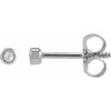 Sterling Silver .02 CTW Rose-Cut Natural Diamond Stud Earrings