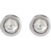 Platinum .02 CTW Rose-Cut Natural Diamond Stud Earrings