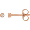14K Rose .02 CTW Rose-Cut Natural Diamond Stud Earrings