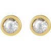 14K Yellow 1/8 CTW Rose-Cut Natural Diamond Stud Earrings