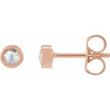 14K Rose 1/8 CTW Rose-Cut Natural Diamond Stud Earrings