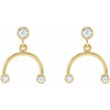 14K Yellow 1/5 Natural Diamond Mobile Earring