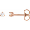 14K Rose 1/8 CTW Natural Diamond Earrings