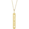 14 Karat Yellow Gold Natural Diamond Arrow Bar Necklace 0.0025 CT, 16-18 Inch - $1,565