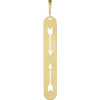 14K Yellow .0025 CT Natural Diamond Arrow Bar Pendant 