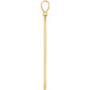 14K Yellow .0025 CT Natural Diamond Arrow Bar Pendant 