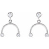 Sterling Silver 1/5 Natural Diamond Mobile Earring