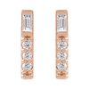 14K Rose 1/5 CTW Natural Diamond Bar Earrings