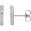 Sterling Silver 1/5 CTW Natural Diamond Bar Earrings