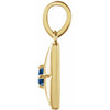 14 Karat Yellow Gold Natural Blue Sapphire Pendant