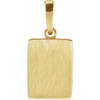 14 Karat Yellow Gold Natural Blue Sapphire Pendant