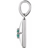 14K White Lab-Grown Alexandrite Pendant